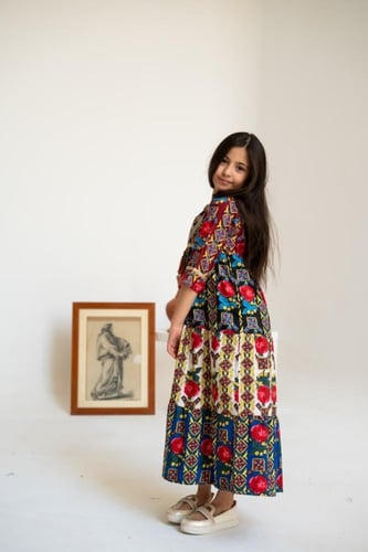 جلابية شالكي,واسعة بنقشة تقليدية ولمسه عصرية SM -...