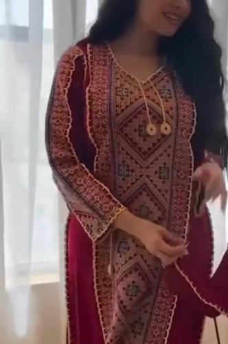 جلابية ملكي فاخر كريب طبي A-129