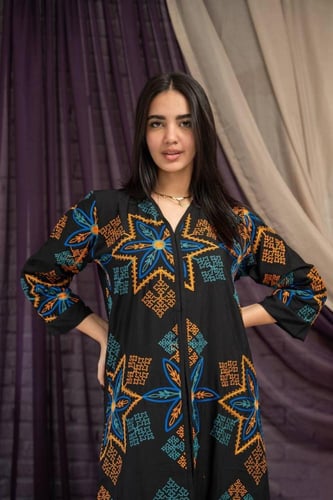 جلابية قطنية بتصميم فاخر، وأناقة لا مثيل لها SM -...