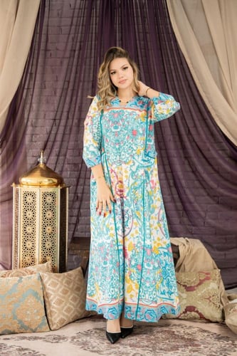 جلابية أم بنت مشجرة بستايل عصري SM -43