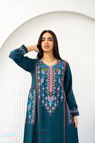 جلابية كتان صيفية تناسب اجواء الصيف SM - 3