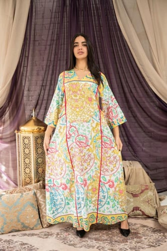 جلابية أم بنت مشجرة بستايل عصري SM -43