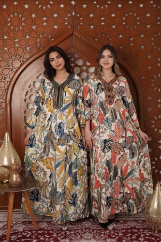 جلابية نسائية مطرزة كاملة – خيارك للذوق العالي SM...