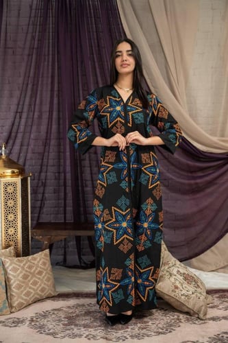 جلابية قطنية بتصميم فاخر، وأناقة لا مثيل لها SM -...