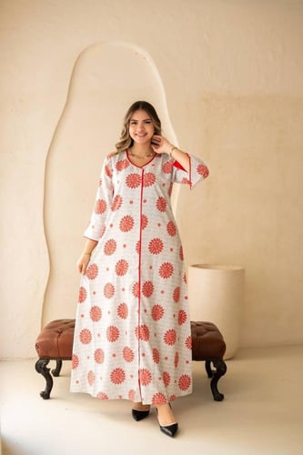 جلابية واسعة بخامة قطنية ناعمة SM - 71