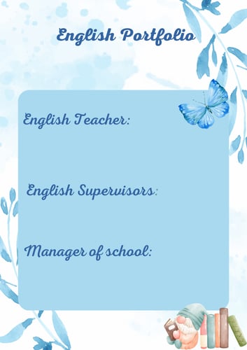 ملف انجاز المعلم باللغة الانجليزية