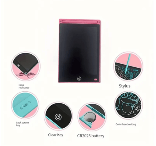 جهاز لوحي للكتابة بشاشة LCD للأطفال، مقاس 8.5 بوصة