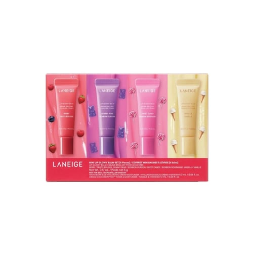 مجموعة مرطب الشفاه المصغر من لانيج - 4 قطع