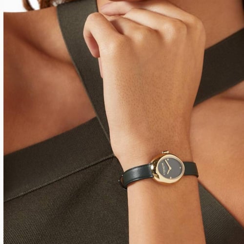 ساعة كوتش جلد -متوفرة بألوان متعددة