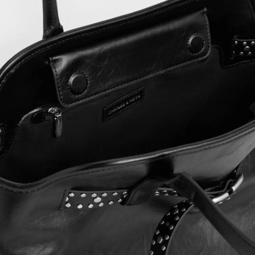 Victoria Studded Belted Trapeze Bag