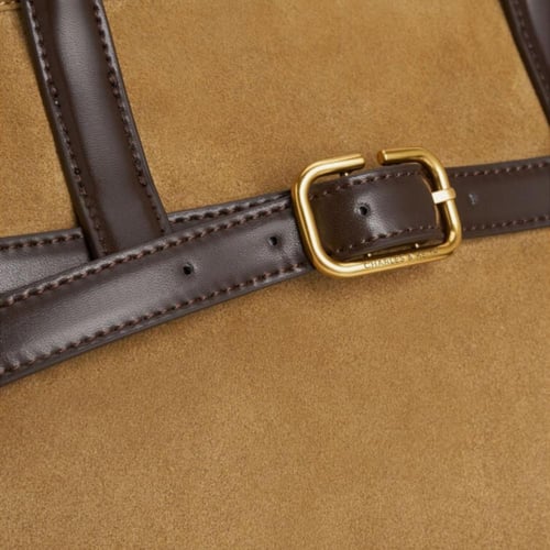 Victoria Recycled Suede Belted Trapeze Bag