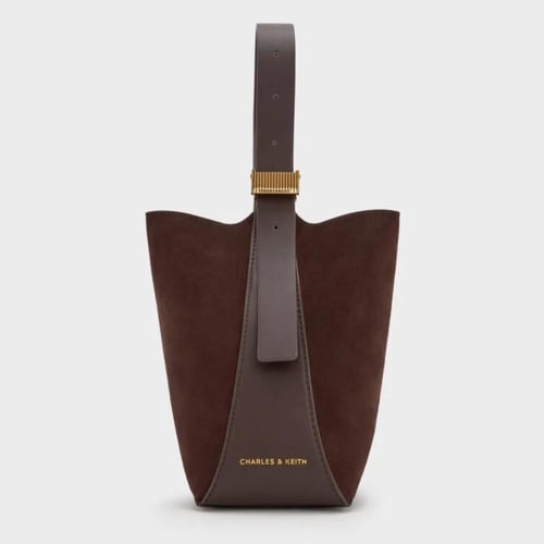 Edna Recycled Suede Bucket Bag