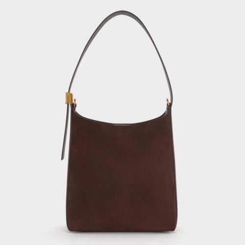 Edna Recycled Suede Bucket Bag
