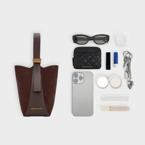 Edna Recycled Suede Bucket Bag