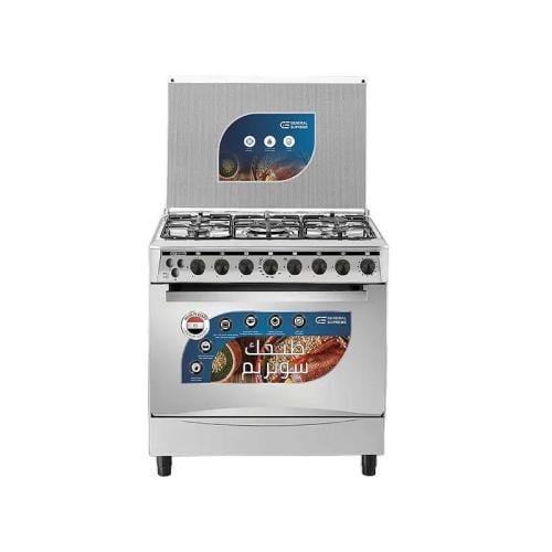 فرن غاز جنرال سوبريم 5 عيون 55×80 فل سفتي مصري ستي...
