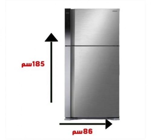 ثلاجة هيتاشي 19.4 قدم إنفرتر , 725 , سلفر - R-V725...