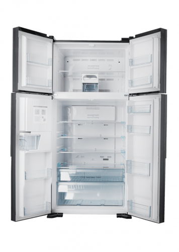 ثلاجة دولابي هيتاشي ، أربع أبواب، 19.1 قدم، جلاس ب...