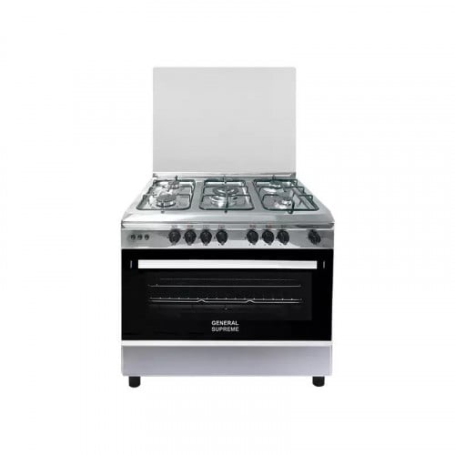 فرن غاز جنرال سوبريم60×90سم 5 عيون تركي استيل - GS...