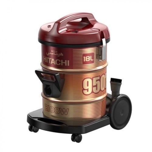 مكنسة برميل هيتاشي 18 لتر 2100 واط احمر - CV-950HS...