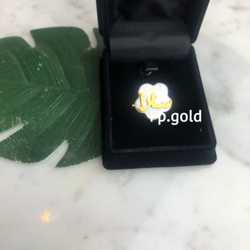 بروش صدف ورده مطلي ذهب