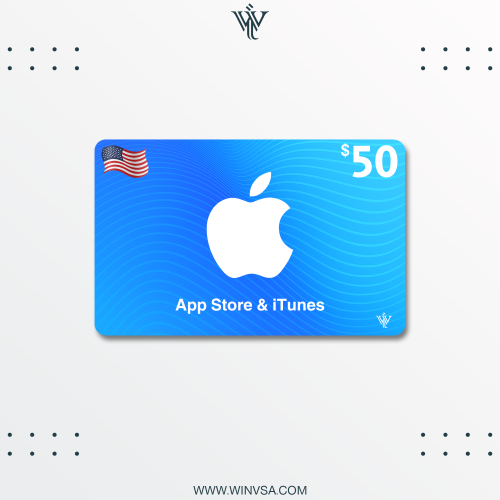 بطاقة هدايا أبل آيتونز 50$ – متجر أمريكي