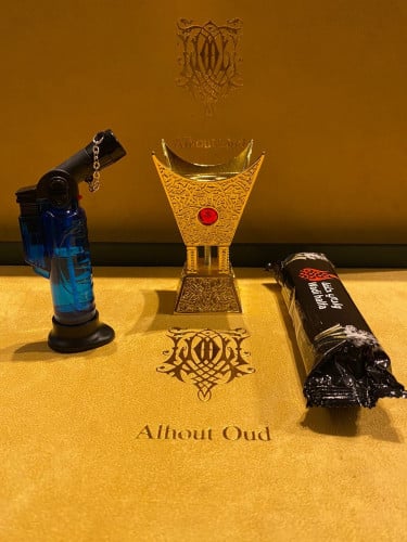 ولاعة + فحم + مبخره صغيره