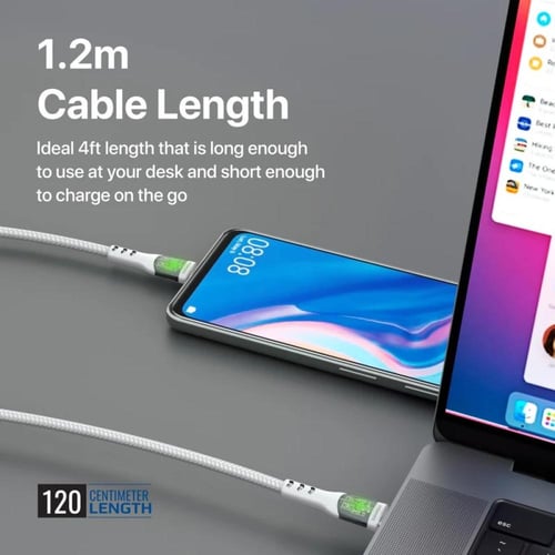 كابل USB-C فائق العادة بقوة 60 واط توصيل طاقة مع م...