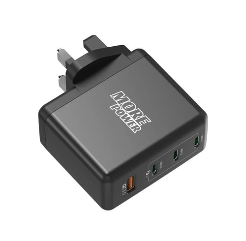 فيش جداري 100 واط ب3 منافذ PD ومنفذ USB من مور باو...