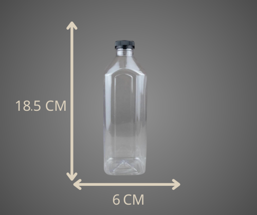 عبوة مستطيل شفاف 500 مل @