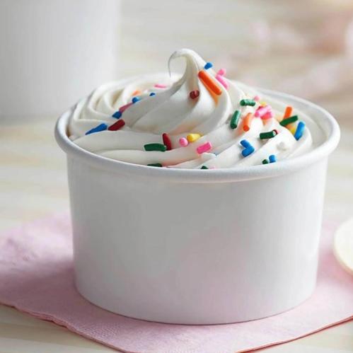 اكواب ايسكريم 6 انص ابيض 50*20مع الغطاء