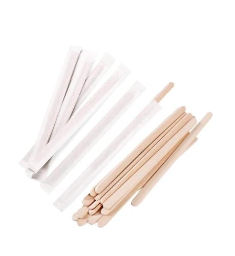 اعواد تحريك خشب مغلف 500حبه @