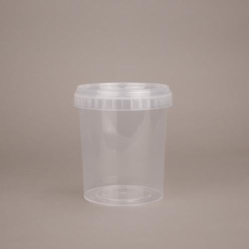 سطل دائري غطاء ذهبي 500 مل* قطر 92@