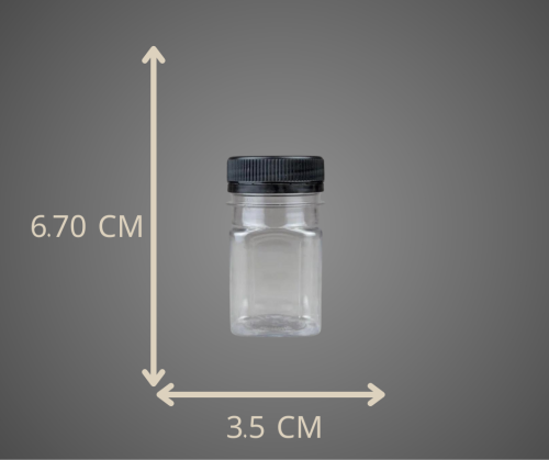 عبوة مستطيل شفاف 50 مل @