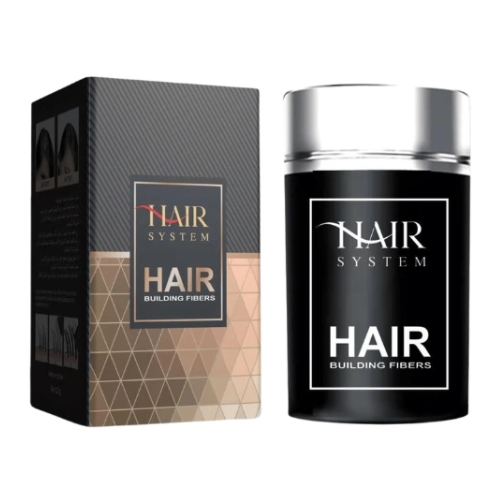 بودرة الياف لتغطية فراغات الشعر اسود من هير سيستم-...