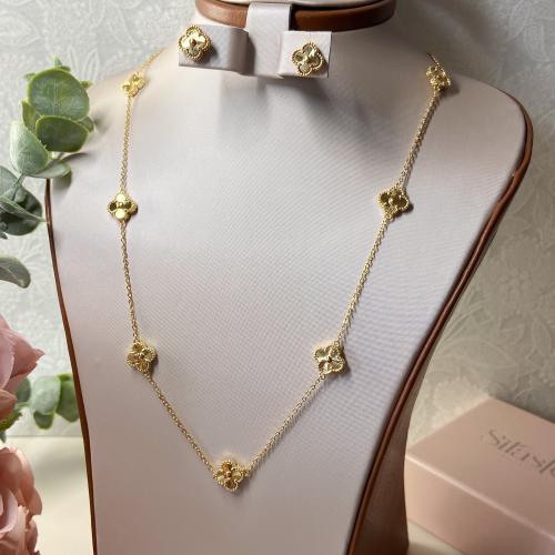 طقم فينتاج ألامبرا الطويل ذهبي