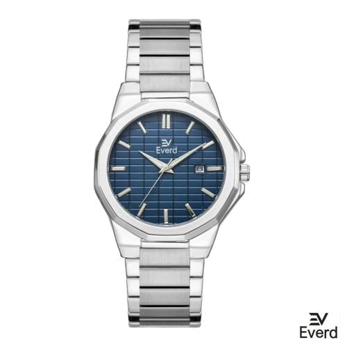 ساعه رجالي ماركة ايفرد فضي ميناء ازرق