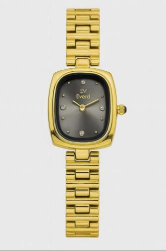 ساعه نسائية ماركة ايفرد ذهبي ميناء رمادي