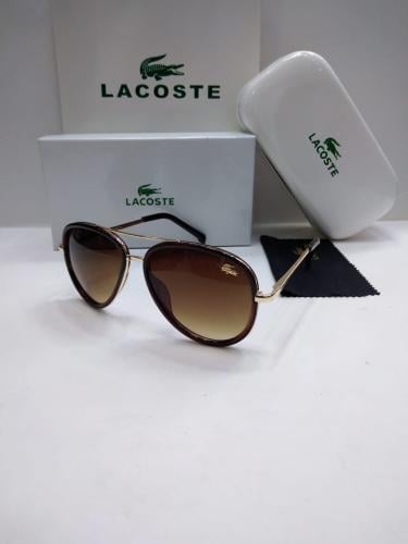 نظارة لاكوست عسلي ايطار اسود