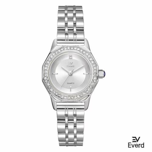 ساعه نسائية ماركة ايفرد فضي ميناء ابيض