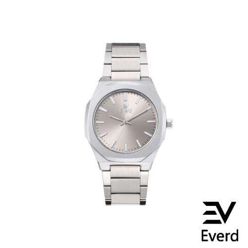 ساعه رجاليه ماركة ايفرد فضي ميناء رمادي