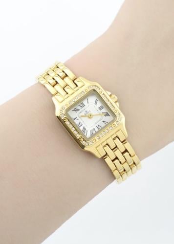 ساعه نسائية ماركة ايفرد ذهبي ميناء ابيض