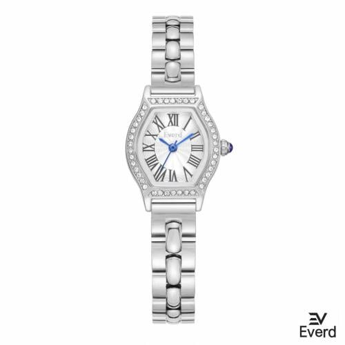 ساعه نسائية ماركة ايفرد فضي ميناء ابيض