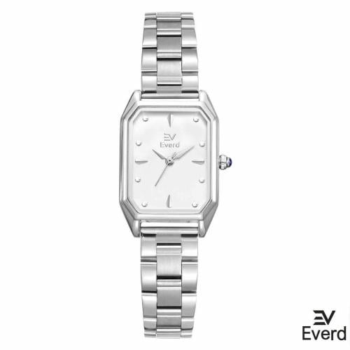 ساعه نسائية ماركة ايفرد فضي ميناء ابيض