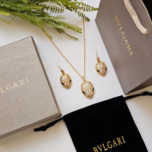 طقم بولقاري تصميم الثعبان ذهبي