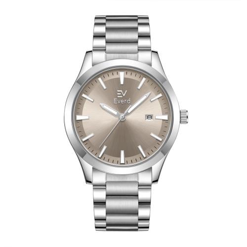 ساعه رجاليه ماركة ايفرد فضي ميناء رمادي