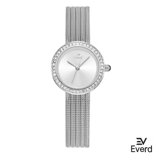 ساعه نسائية ماركة ايفرد فضي ميناء ابيض