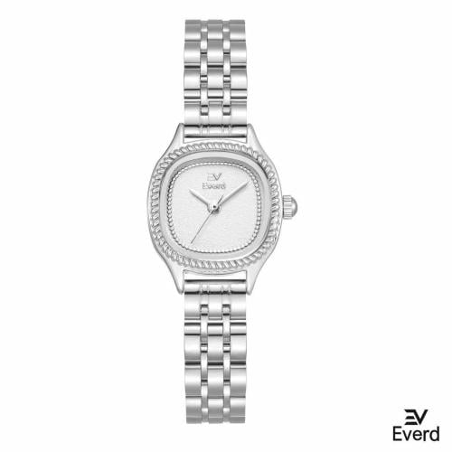 ساعه نسائية ماركة ايفرد فضي ميناء ابيض