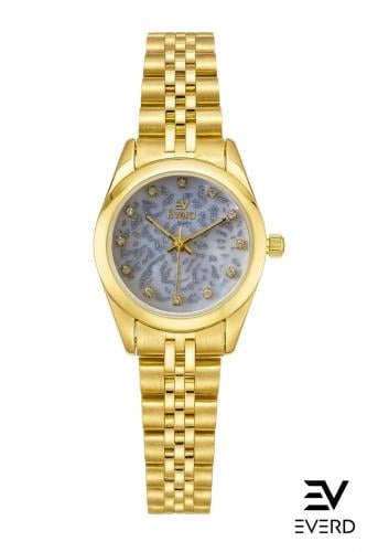 ساعه نسائية ماركة ايفرد ذهبي ميناء ابيض صدفي