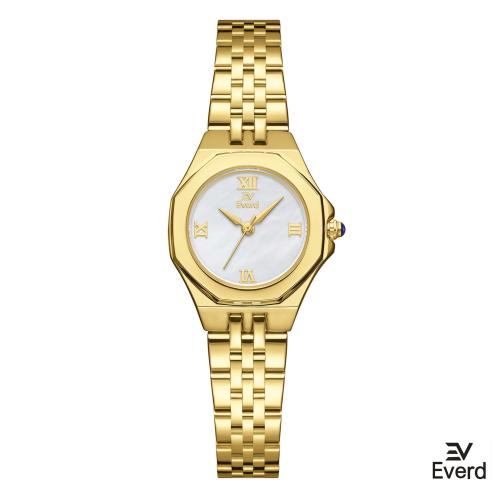 ساعه نسائية ماركة ايفرد ذهبي ميناء ابيض