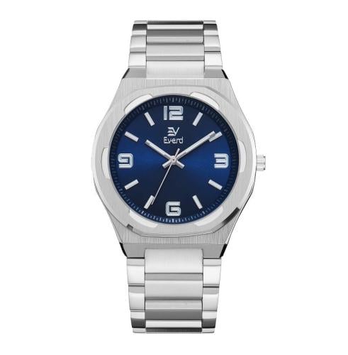 ساعه رجالي ماركة ايفرد فضي ميناء ازرق